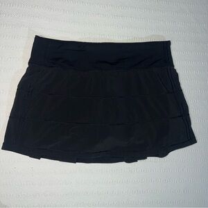Lululemon Pace Rival Skirt Womens Size 6 Skort Black Athleisure Preppy
